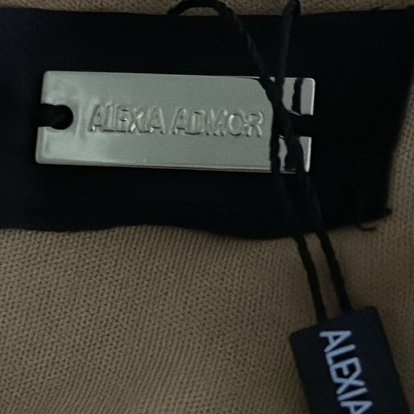 ALEXIA ADMOR Veronica Gold Pleated Velvet Midi Dress‎ size S Wedding Party Event - Picture 8 of 11